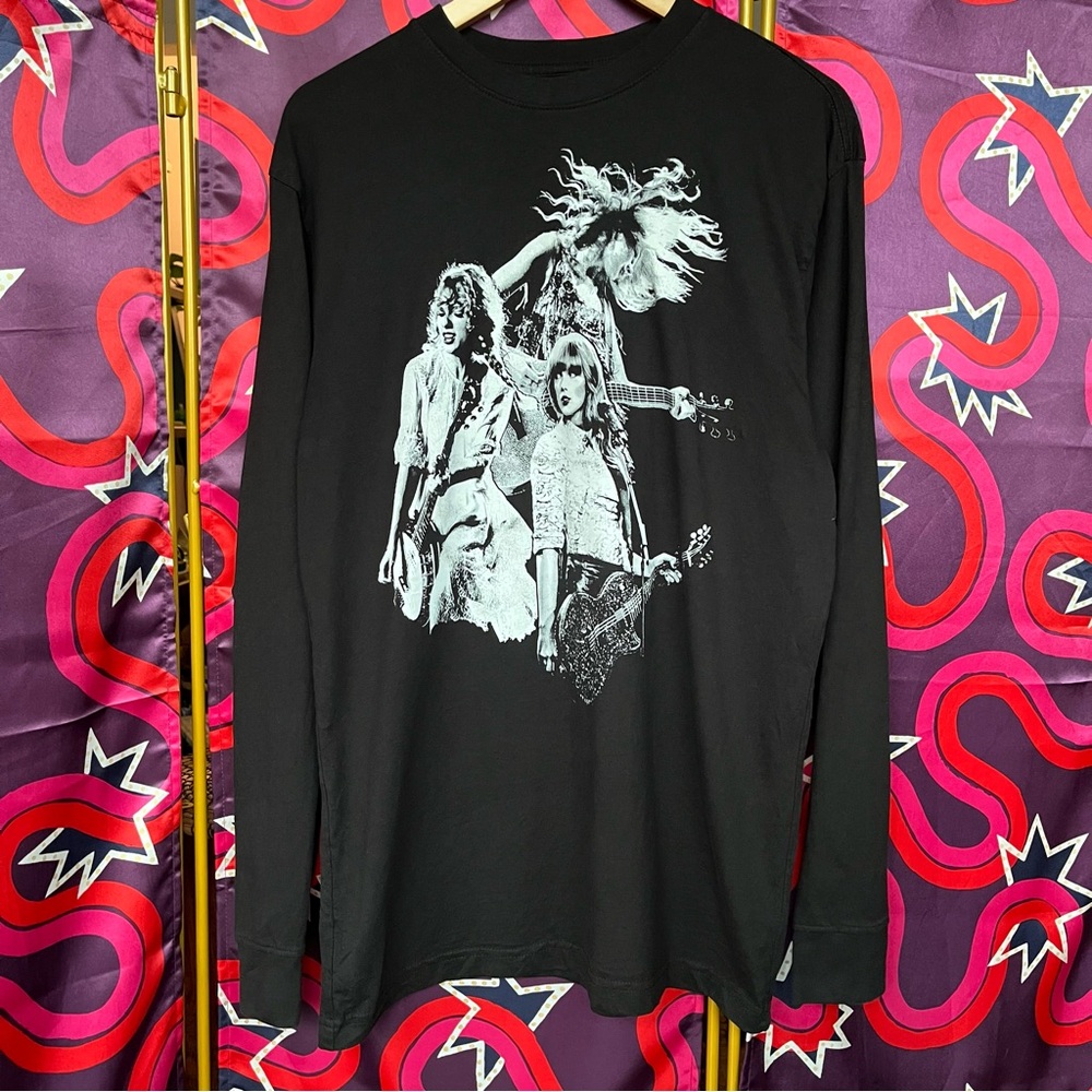 Taylor Swift The Eras Tour Black Long Sleeve Shirt Graphic Collage 2023 Photos - Picture 2 of 9